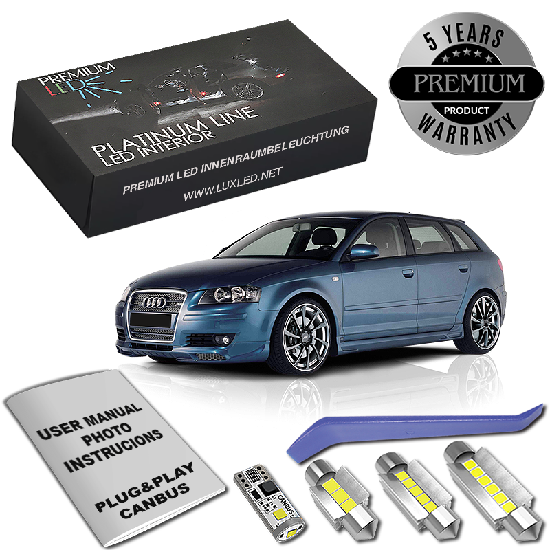 Pachet 16 LED-uri Iluminare Interior Audi A3 8P