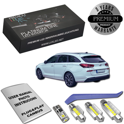 Pachet 8 LED-uri Kit Iluminare Interior Hyundai i30 PD SW