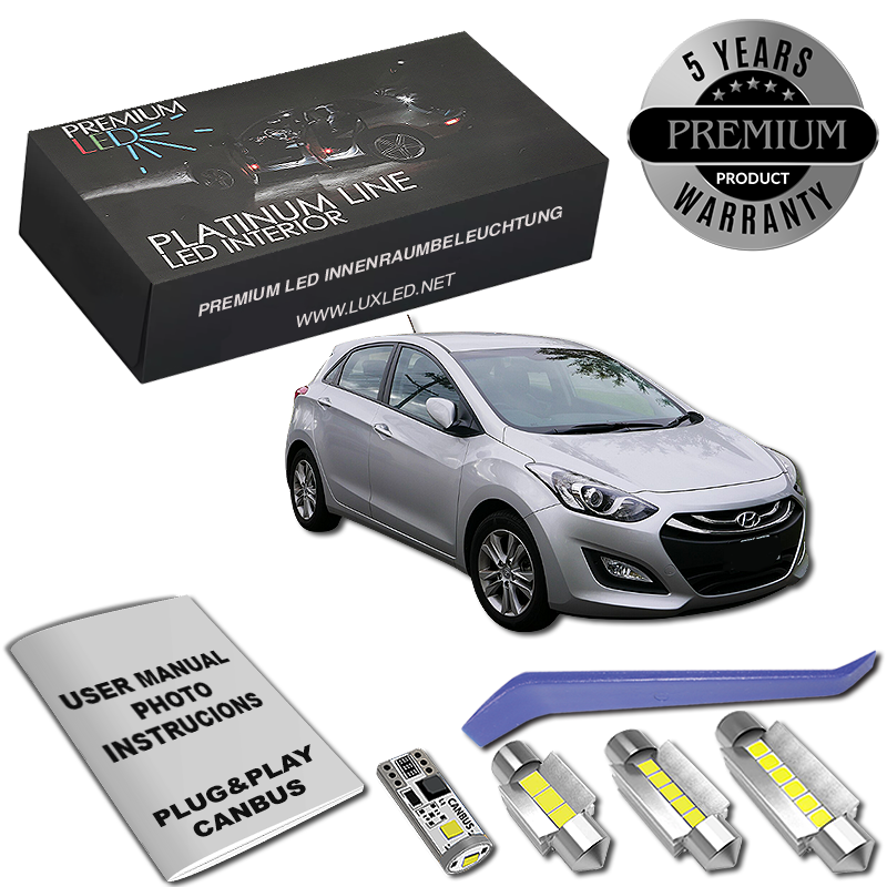 Pachet 7 LED-uri Kit Iluminare Interior Hyundai i30 GD
