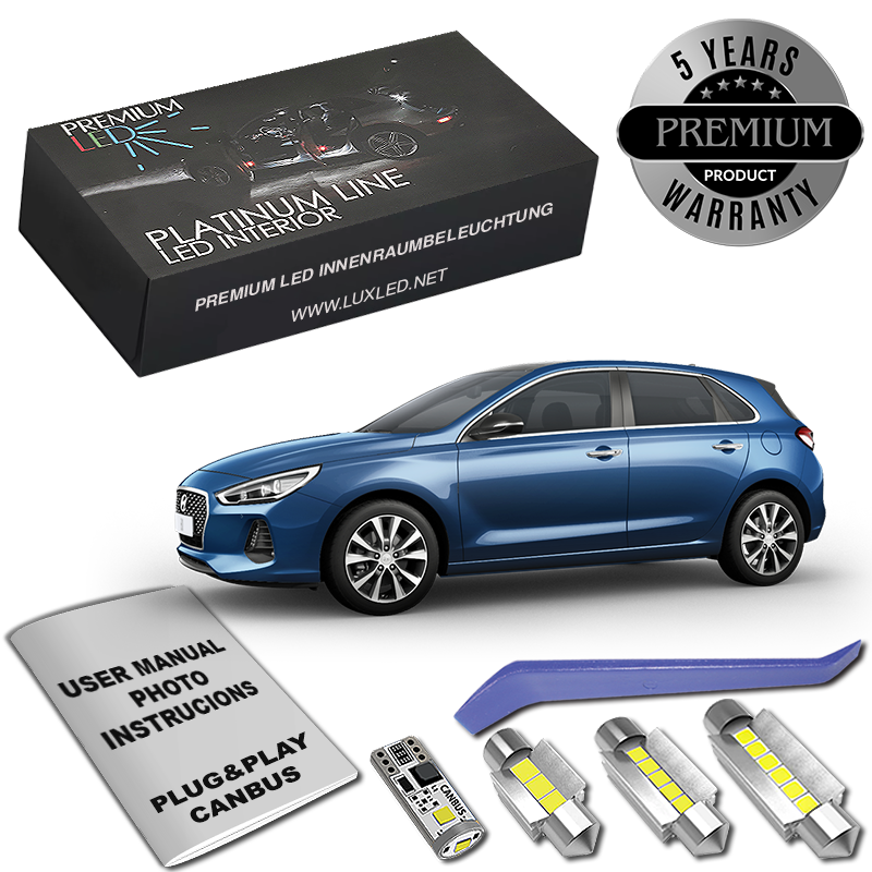 Pachet 7 LED-uri Kit Iluminare Interior Hyundai i30 PD