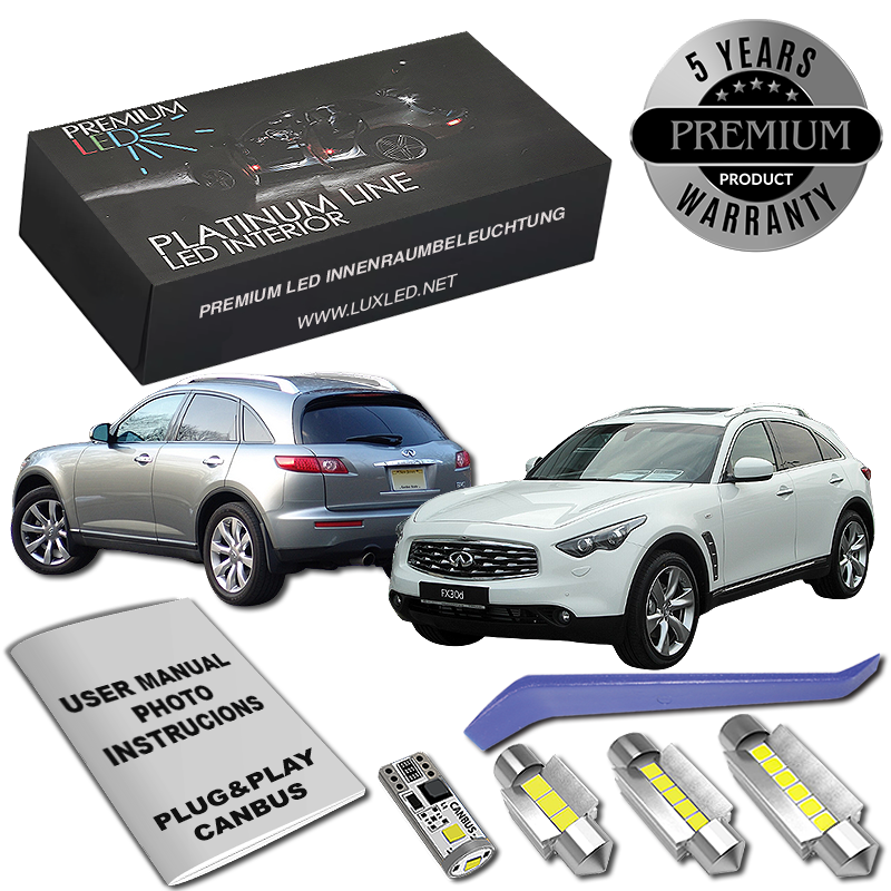 Pachet 15 LED-uri Iluminare Interior Infiniti FX30 FX35 FX37 QX70