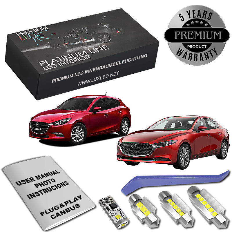 Pachet 7 LED-uri Kit Iluminare Interior Mazda 3 BM BN BP