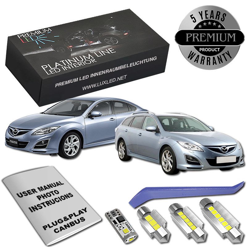 Pachet 10 LED-uri Kit Iluminare Interior Mazda 6 GH