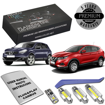 Pachet 8 LED-uri Kit Iluminare Interior Nissan Qashqai J10