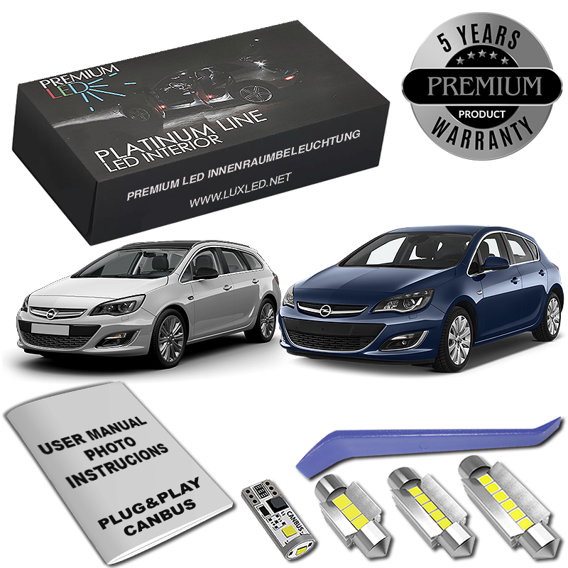 Pachet 11 LED-uri Kit Iluminare Interior Opel Astra J