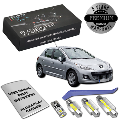 Pachet 6 LED-uri Kit Iluminare Interior Peugeot 207
