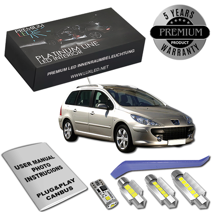 Pachet 8 LED-uri Kit Iluminare Interior Peugeot 307 SW