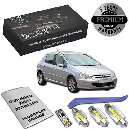Pachet 7 LED-uri Kit Iluminare Interior Peugeot 307