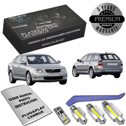 Pachet 10 LED-uri Kit Iluminare Interior Skoda Octavia 2